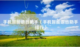手机智能语音助手（手机智能语音助手排行）