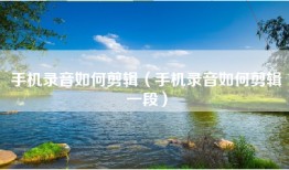 手机录音如何剪辑（手机录音如何剪辑一段）