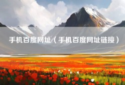 手机百度网址（手机百度网址链接）