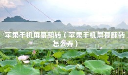 苹果手机屏幕翻转（苹果手机屏幕翻转怎么弄）