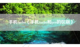 手机turbo（手机turbo和pro的区别）