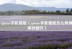 iphone手机墙纸（iphone手机墙纸怎么恢复原状图片）