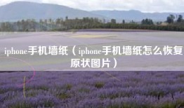 iphone手机墙纸（iphone手机墙纸怎么恢复原状图片）
