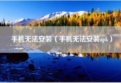手机无法安装（手机无法安装apk）