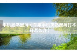 手机忽然黑屏（苹果手机突然黑屏打不开怎么办）