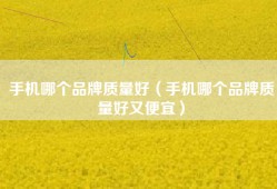 手机哪个品牌质量好（手机哪个品牌质量好又便宜）