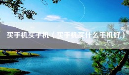 买手机买手机（买手机买什么手机好）