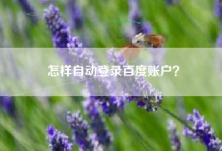 怎样自动登录百度账户？