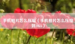 手机相片怎么压缩（手机相片怎么压缩到10kb）