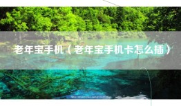 老年宝手机（老年宝手机卡怎么插）