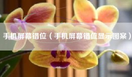 手机屏幕错位（手机屏幕错位显示图案）