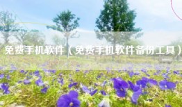 免费手机软件（免费手机软件备份工具）