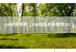 1500价位手机（1500价位手机推荐2024）