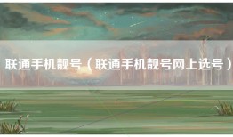联通手机靓号（联通手机靓号网上选号）