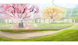手机安装ubuntu（手机安装ubuntu教程）