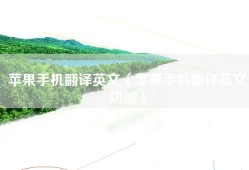 苹果手机翻译英文（苹果手机翻译英文功能）