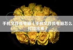 手机文件传电脑（手机文件传电脑怎么打印出来）