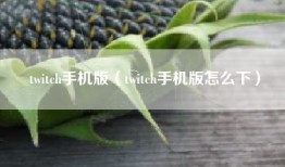 twitch手机版（twitch手机版怎么下）