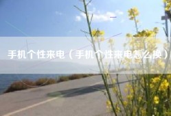 手机个性来电（手机个性来电怎么换）