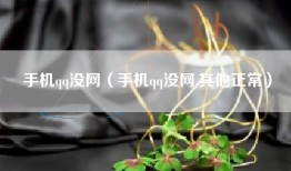 手机qq没网（手机qq没网,其他正常）