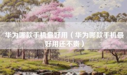 华为哪款手机最好用（华为哪款手机最好用还不贵）