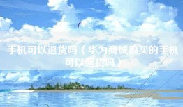 手机可以退货吗（华为商城购买的手机可以退货吗）