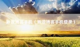 新浪博客手机（新浪博客手机登录）