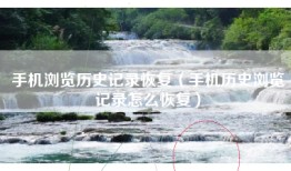 手机浏览历史记录恢复（手机历史浏览记录怎么恢复）