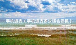 手机透支（手机透支多少钱会停机）