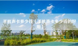 手机声卡多少钱（手机声卡多少钱的好用）