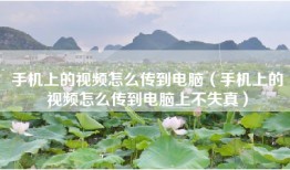 手机上的视频怎么传到电脑（手机上的视频怎么传到电脑上不失真）