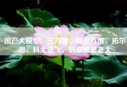 国产大模型：三六零、昆仑万维、拓尔思、科大讯飞，到底谁是老大
