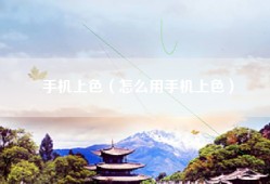 手机上色（怎么用手机上色）