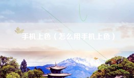 手机上色（怎么用手机上色）