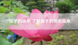 饺子的由来 了解饺子的历史由来