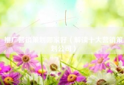 推广营销策划哪家好（解读十大营销策划公司）