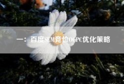 一：百度SEM竞价OCPC优化策略