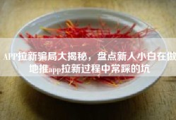 APP拉新骗局大揭秘，盘点新人小白在做地推app拉新过程中常踩的坑