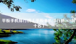 平板手机排行榜（平板手机排行榜2020前十名）