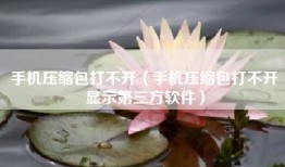 手机压缩包打不开（手机压缩包打不开显示第三方软件）