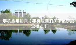 手机应用消失（手机应用消失了显示安全模式）