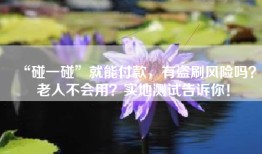 “碰一碰”就能付款，有盗刷风险吗？老人不会用？实地测试告诉你！