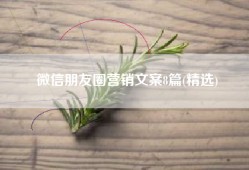 微信朋友圈营销文案8篇(精选)