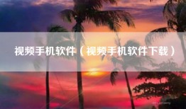 视频手机软件（视频手机软件下载）