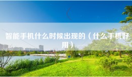 智能手机什么时候出现的（什么手机好用）