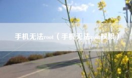 手机无法root（手机无法root权限）