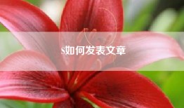 S如何发表文章