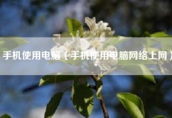 手机使用电脑（手机使用电脑网络上网）