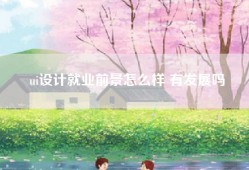 ui设计就业前景怎么样 有发展吗