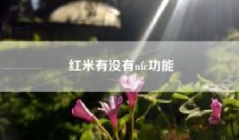 红米有没有nfc功能